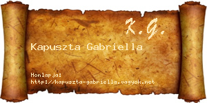 Kapuszta Gabriella névjegykártya