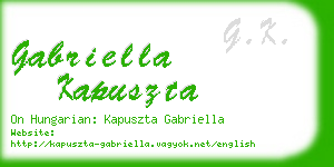 gabriella kapuszta business card